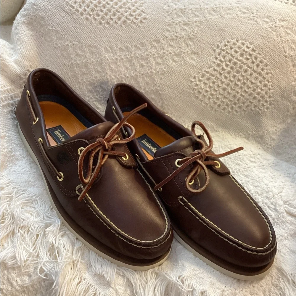 Timberland Brown Leather Boat Shoes